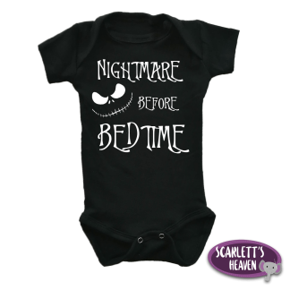 Baby Grow - Black - Nightmare Bedtime