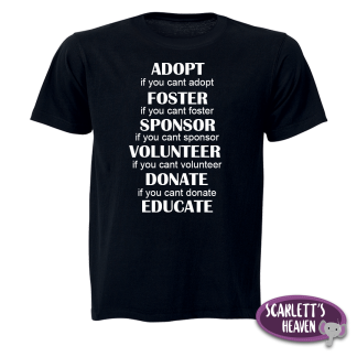 T-Shirt - Adopt - Black
